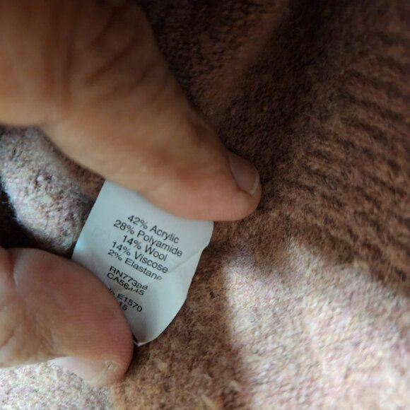 Madewell Women's Small Wool Blend Round Neck Wide Sleeve Oversized Sweater - Picture 6 of 14